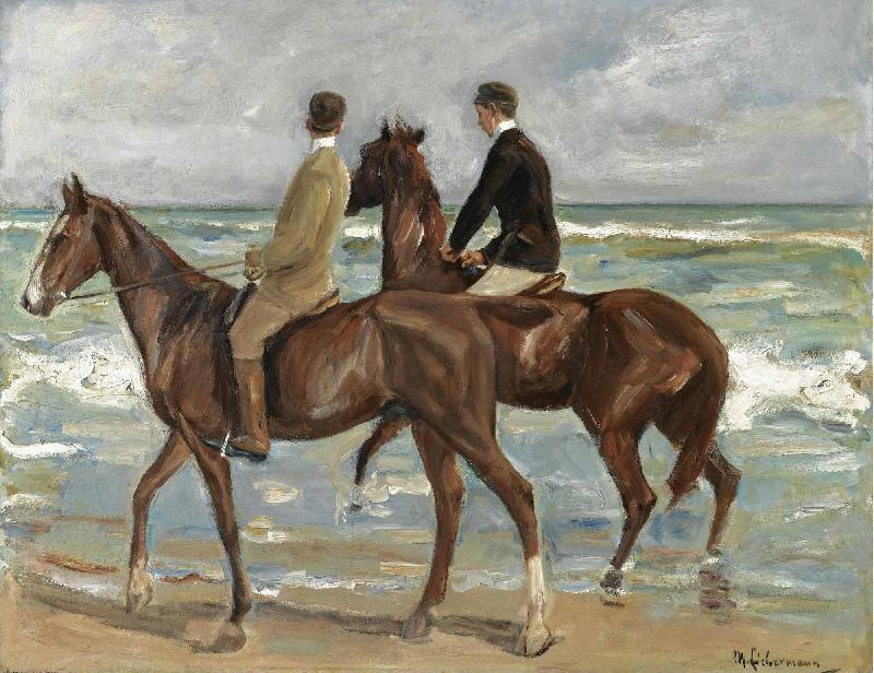 Max Liebermann Zwei Reiter am Strand oil painting picture